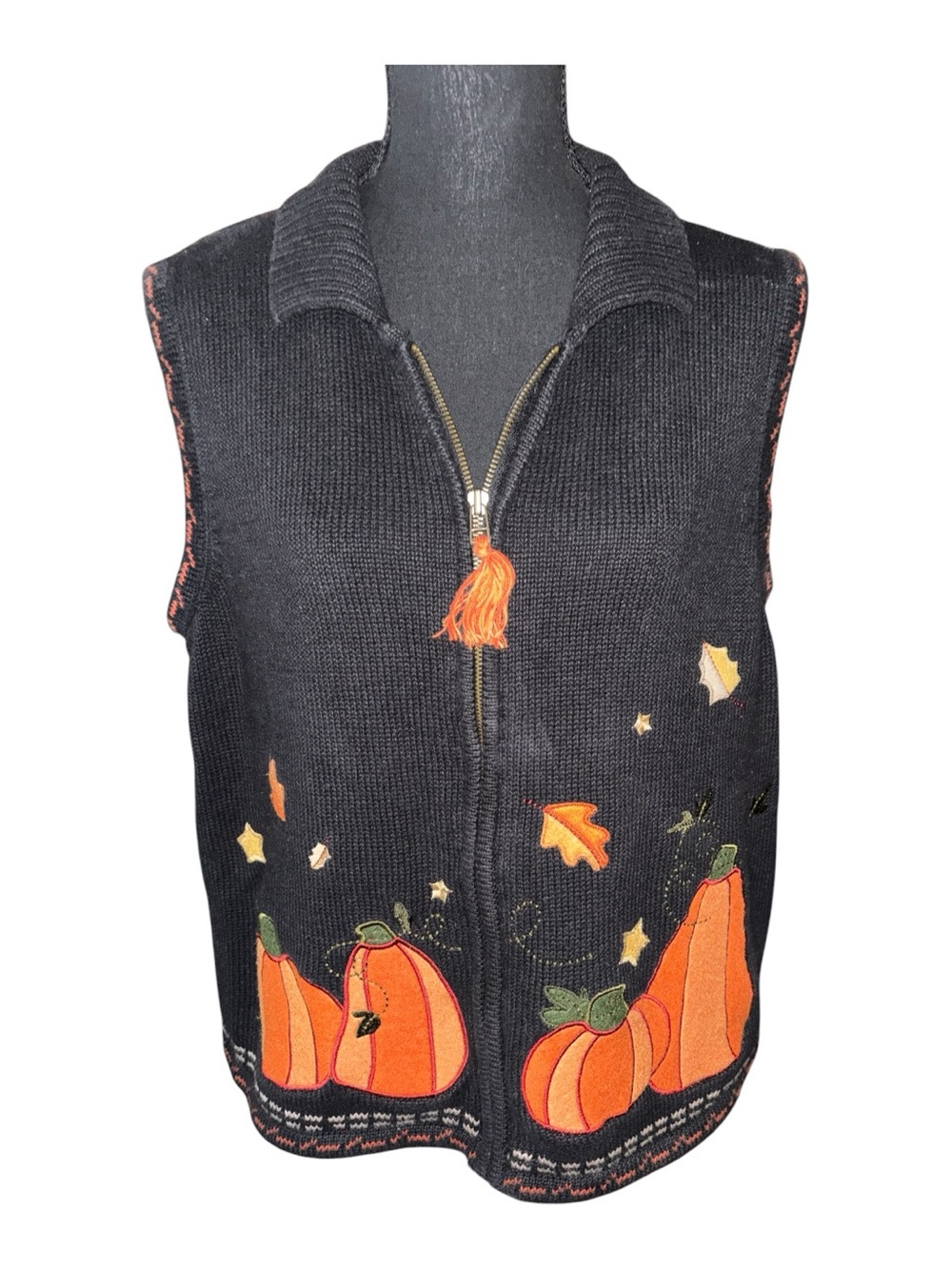 Fall Pumpkin Halloween Thanksgiving Sweater Vest